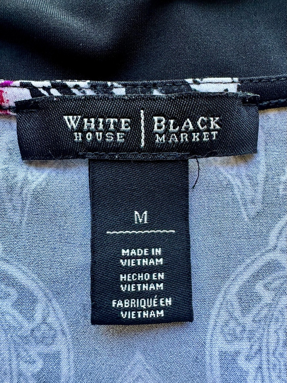 WH/BM floral top with silver metal accents - Picture 9 of 10